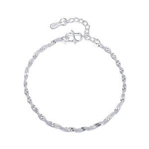 Silver Simple Style Trist Texture Geometric Fashion Wrist Bracelets Boho Retro‎